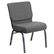 Flash Furniture HERCULES 21 Church Chairs W/3.75 Seat Silver Vein Frame (XUCH0221GYSV)