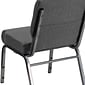 Flash Furniture HERCULES 21'' Church Chairs W/3.75'' Seat Silver Vein Frame (XUCH0221GYSV)
