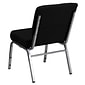 Flash Furniture HERCULES 21'' Church Chairs W/3.75'' Seat Silver Vein Frame (XUCH0221BKSV)
