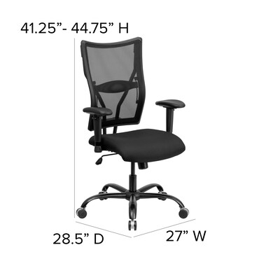 Flash Furniture HERCULES Series Ergonomic Mesh Swivel Big & Tall Executive Office Chair, Black (WL5029SYGA)