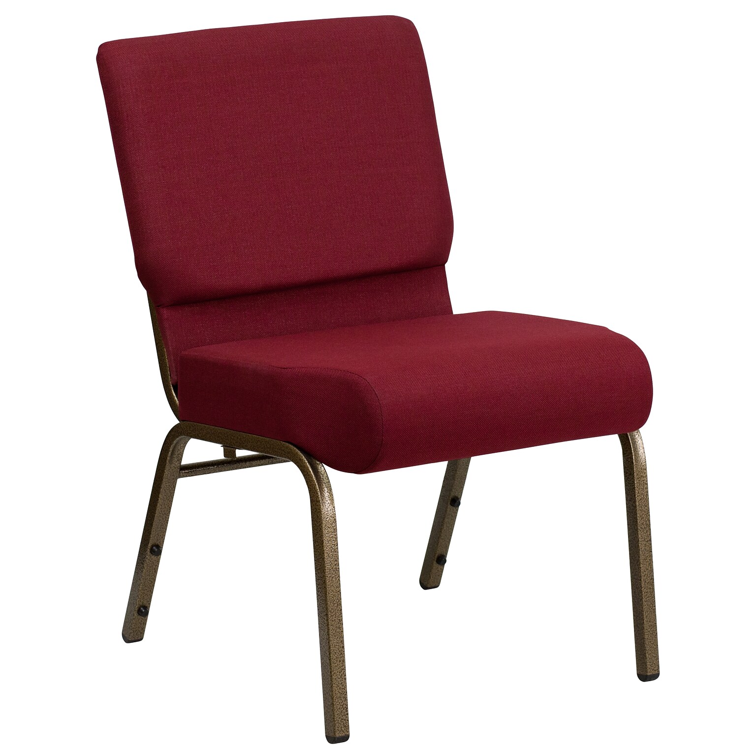 Flash Furniture HERCULES Series Fabric Church Stacking Chair, Burgundy/Gold Vein Frame (FCH2214GV369)