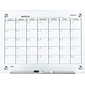 Quartet Infinity Magnetic Glass Calendar Dry-Erase Whiteboard, 2 x 1.5 (QTGC2418F)