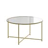 Flash Furniture Greenwich Collection Coffee Table, Clear/Matte Gold (NANJH1786CT)