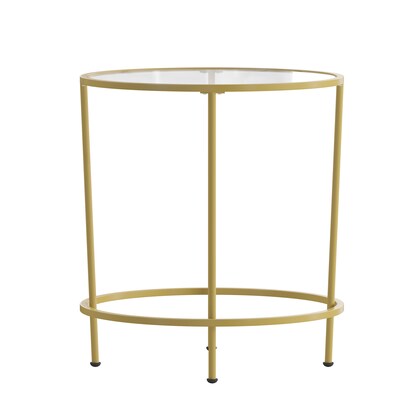 Flash Furniture Astoria Collection End Table, Clear/Matte Gold (NANJN21750ET)