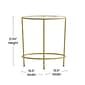 Flash Furniture Astoria Collection End Table, Clear/Matte Gold (NANJN21750ET)