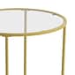 Flash Furniture Astoria Collection End Table, Clear/Matte Gold (NANJN21750ET)
