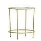 Flash Furniture Astoria Collection End Table, Clear/Matte Gold (NANJN21750ET)