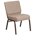 Flash Furniture HERCULES Series Fabric Church Stacking Chair, Beige/Copper Vein Frame (FDCH02214CVBGE1)