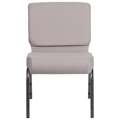 Flash Furniture HERCULES Series Fabric Church Stacking Chair, Gray Dot/Silver Vein Frame (FDCH02214SVGYDT)