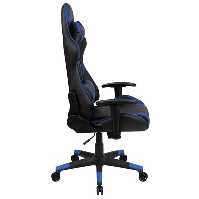 Flash Furniture X20 Ergonomic LeatherSoft Swivel Reclining Gaming Chair, Blue (CH1872301BL)