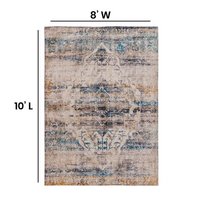 Flash Furniture Katherine Collection Polyester 121" x 94" Rectangular Handmade Rug, Red (RCEG20212810)