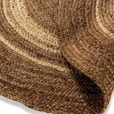 Flash Furniture Dana Collection Polyester 118" x 96" Rectangular Handmade Rug, Blue (RCRG19016810)