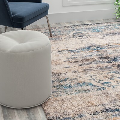Flash Furniture Katherine Collection Polyester 121" x 94" Rectangular Handmade Rug, Red (RCEG20212810)