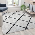 Flash Furniture Dana Collection Polyester 84 x 61.5 Rectangular Handmade Rug, Blue (RCRG1901657)