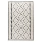 Flash Furniture Roxy Collection Polyester 86" x 60" Rectangular Machine Made Rug, Ivory/Black (RCMS2020120157)