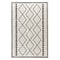 Flash Furniture Roxy Collection Polyester 122 x 96 Rectangular Machine Made Rug, Ivory/Black (RCMS