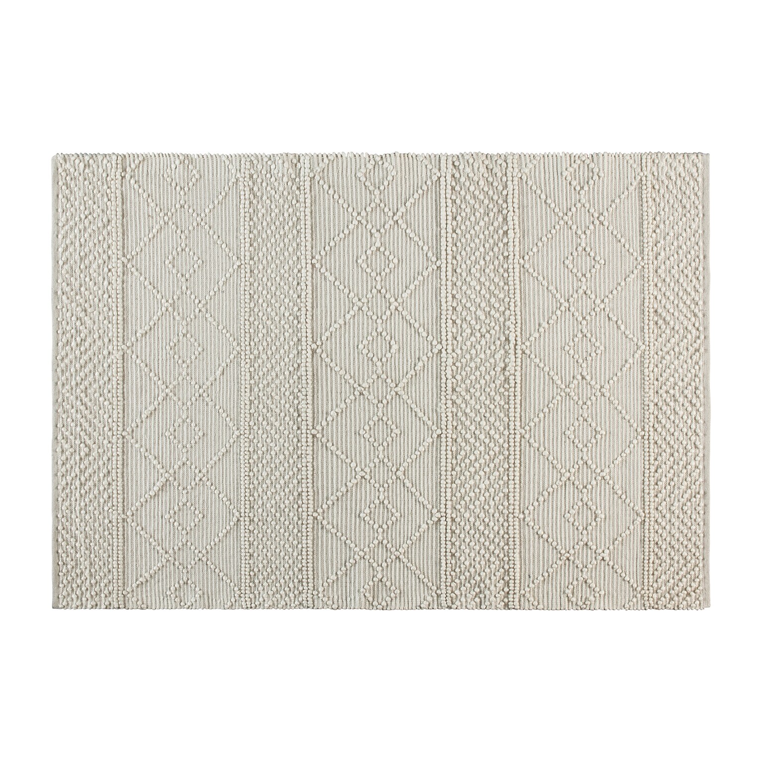 Flash Furniture Roxy Collection Polyester 84 x 61 Rectangular Machine Made Rug, Charcoal/Ivory (RCKJ181157GRIV)