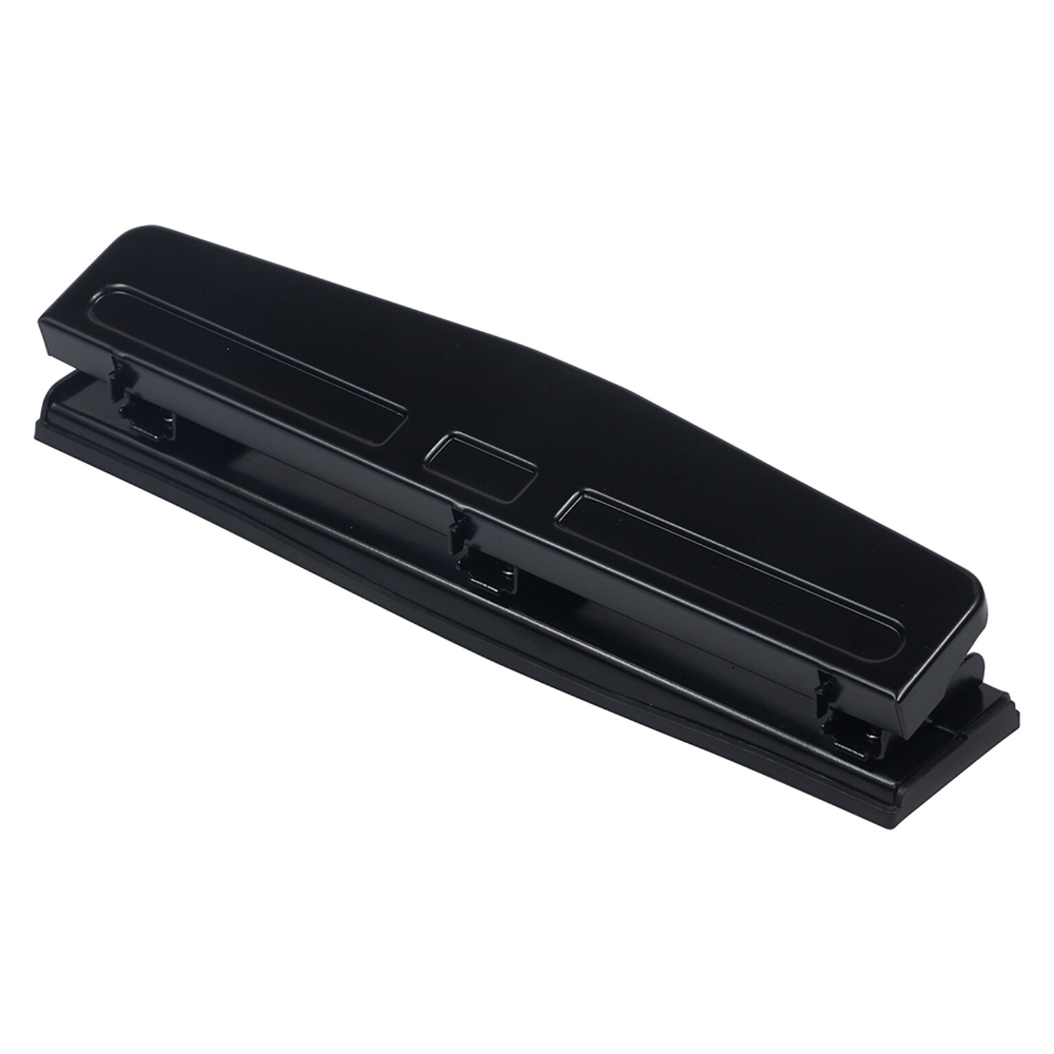 JAM PAPER Metal 3 Hole Punch, 10 Sheet Capacity, Black (345BL)