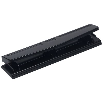 JAM PAPER Metal 3 Hole Punch, 10 Sheet Capacity, Black (345BL)