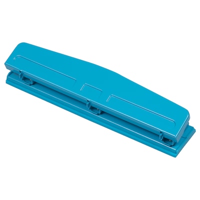 JAM PAPER Metal 3 Hole Punch, 10 Sheet Capacity, Blue (345BU)