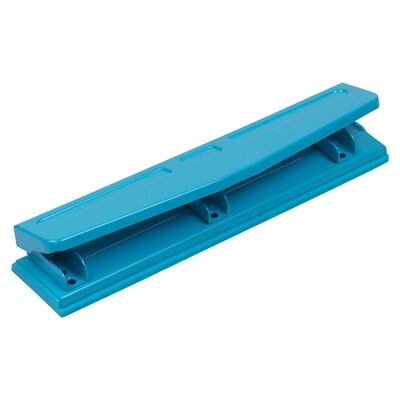 JAM PAPER Metal 3 Hole Punch, 10 Sheet Capacity, Blue (345BU)