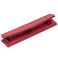 JAM PAPER Metal 3 Hole Punch, 10 Sheet Capacity, Red (345RE)