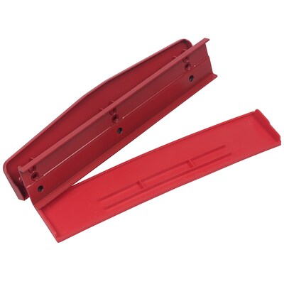 JAM PAPER Metal 3 Hole Punch, 10 Sheet Capacity, Red (345RE)