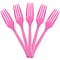 JAM PAPER Premium Utensils Party Pack, Plastic Forks, Fuchsia Pink, 48 Disposable Forks/Pack