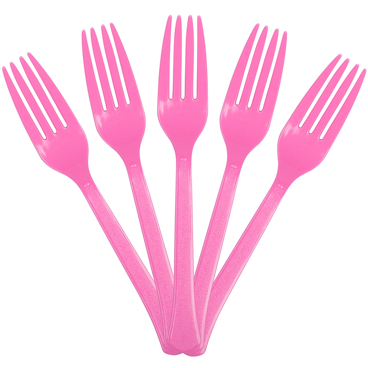 JAM PAPER Premium Utensils Party Pack, Plastic Forks, Fuchsia Pink, 48 Disposable Forks/Pack