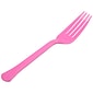 JAM PAPER Premium Utensils Party Pack, Plastic Forks, Fuchsia Pink, 48 Disposable Forks/Pack