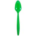 JAM PAPER Big Party Pack of Premium Plastic Spoons, Green, 100 Disposable Spoons/Box