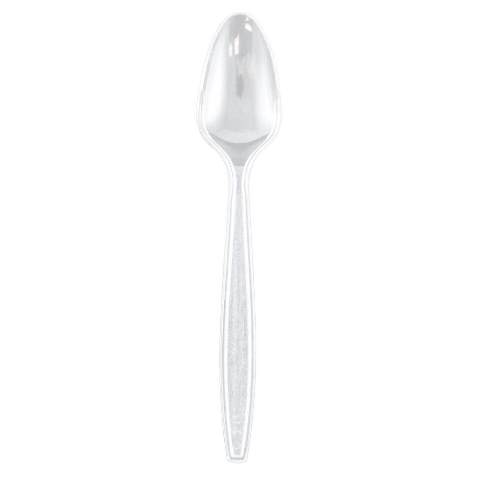JAM PAPER Big Party Pack of Premium Plastic Spoons, Clear, 100 Disposable Spoons/Box