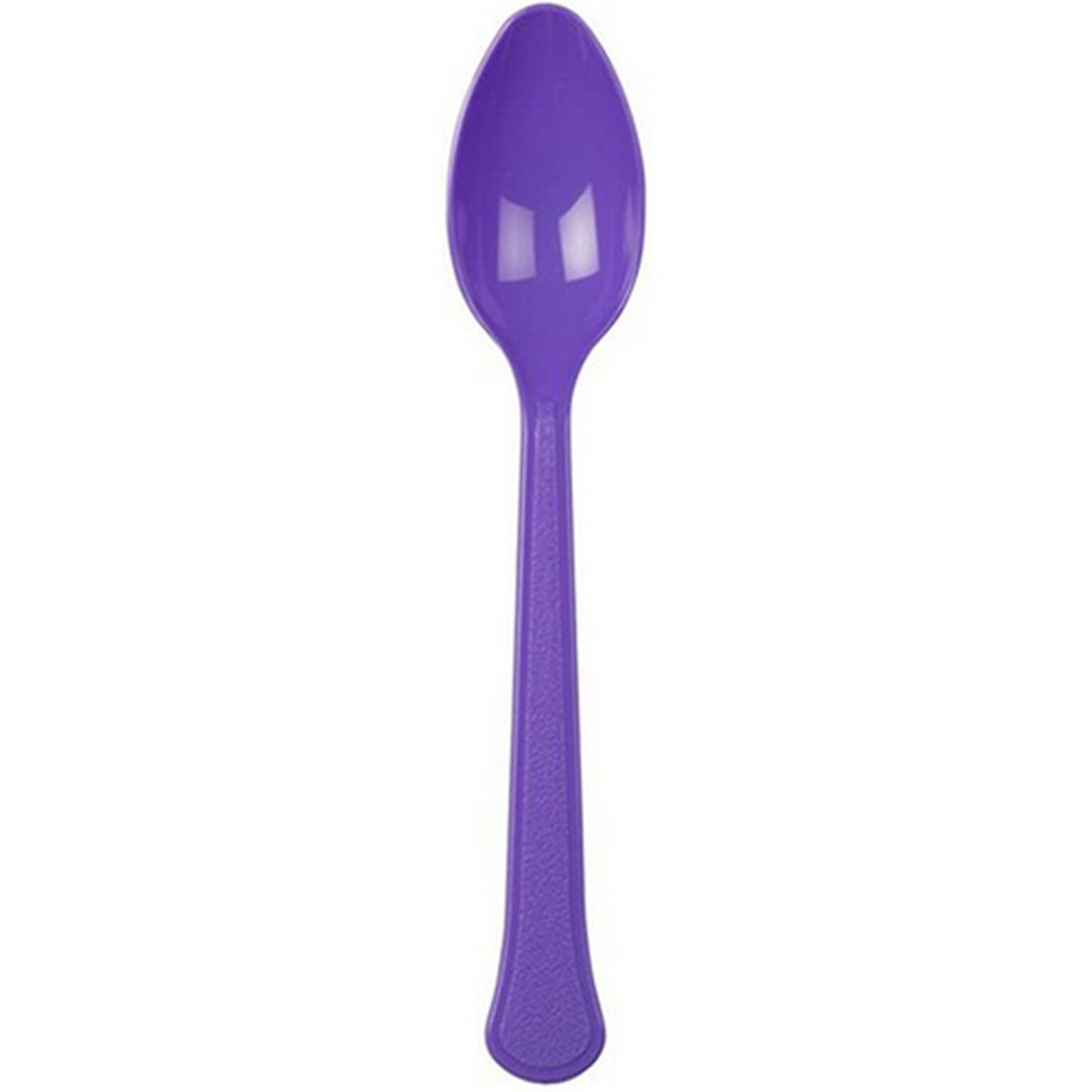 JAM PAPER Premium Utensils Party Pack, Plastic Spoons, Bright Purple, 48 Disposable Spoons/Pack