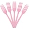 JAM PAPER Premium Utensils Party Pack, Plastic Forks, Light Pink, 48 Disposable Forks/Pack