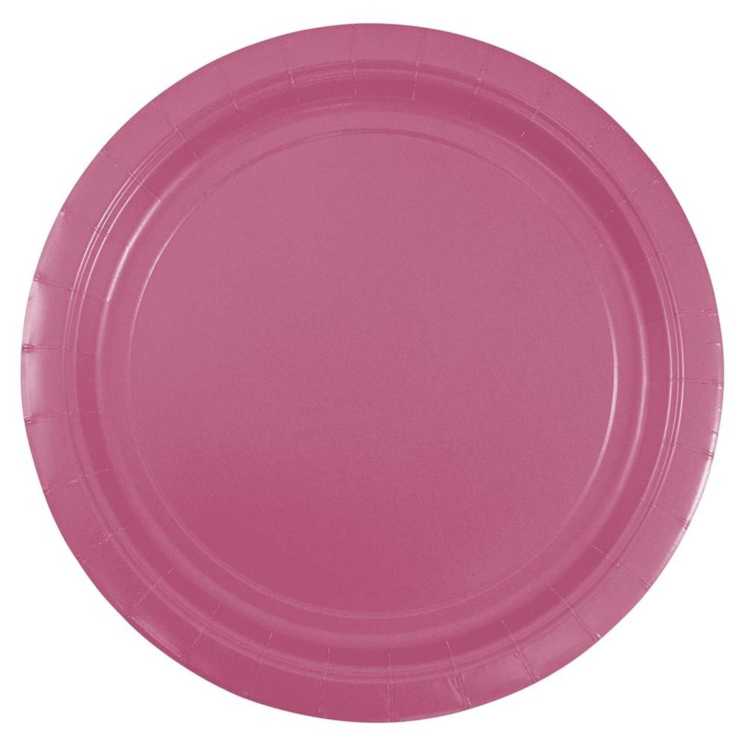 JAM PAPER Round Paper Party Plates, Medium, 9 Inch, Fuchsia Pink, 50/pack