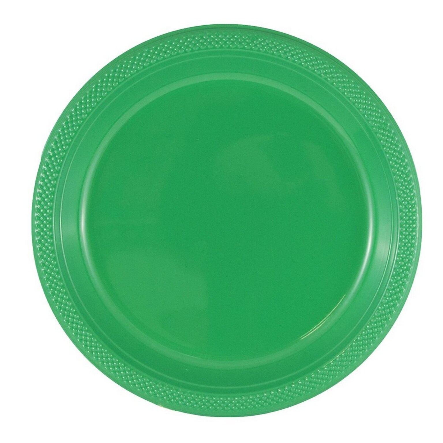 JAM Paper 10 1/4 Plastic Plates, Green, 20 Plates/Pack (10255LPGR)