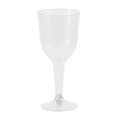 JAM PAPER Plastic Wine Glasses, 10 oz, Clear, 20 Glasses/Pack