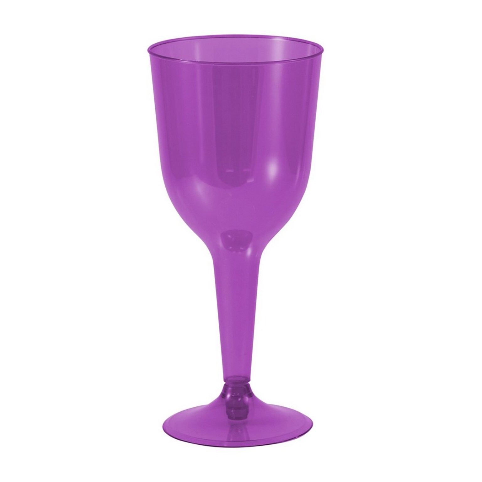 JAM PAPER Plastic Wine Glasses, 10 oz, Purple, 20 Glasses/Pack