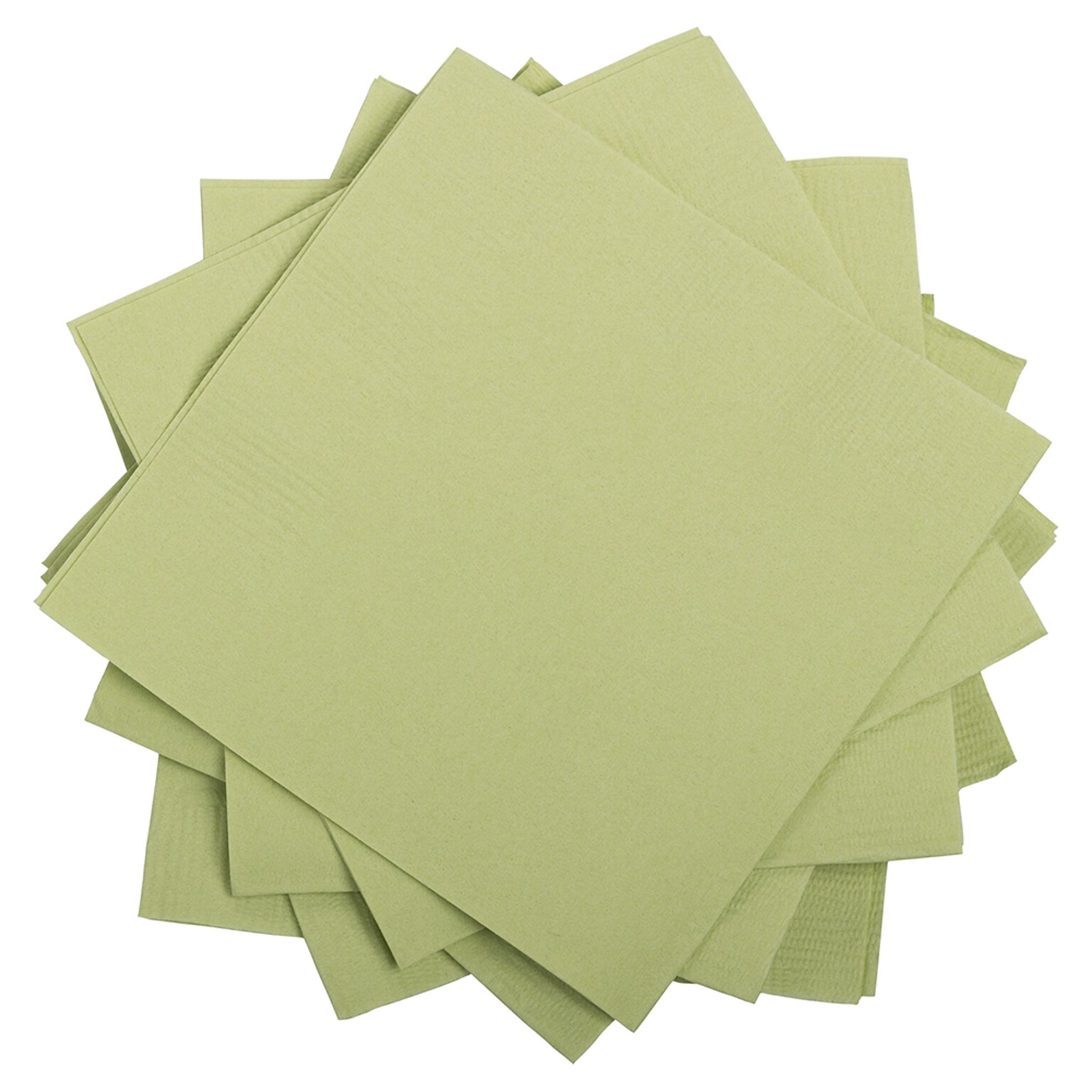 JAM PAPER Small Beverage Napkins, 5 x 5, Leaf Green, 50/Pack