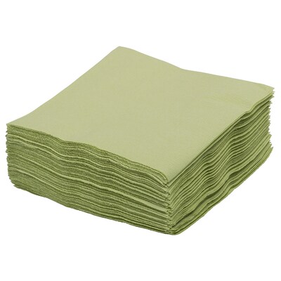 JAM PAPER Small Beverage Napkins, 5 x 5, Leaf Green, 50/Pack