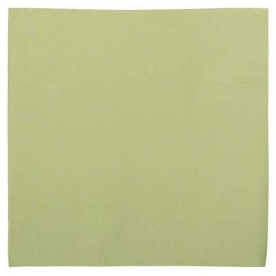 JAM PAPER Small Beverage Napkins, 5 x 5, Leaf Green, 50/Pack