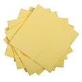 JAM PAPER Small Beverage Napkins, 5 x 5, Light Yellow, 50/Pack