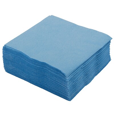 JAM PAPER Small Beverage Napkins, 5 x 5, Pastel Blue, 50/Pack