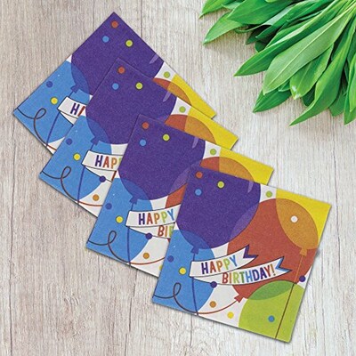 JAM Paper Birthday Party Lunch Napkin, Multicolored, 36 Napkins/Pack (298BN6BRB)