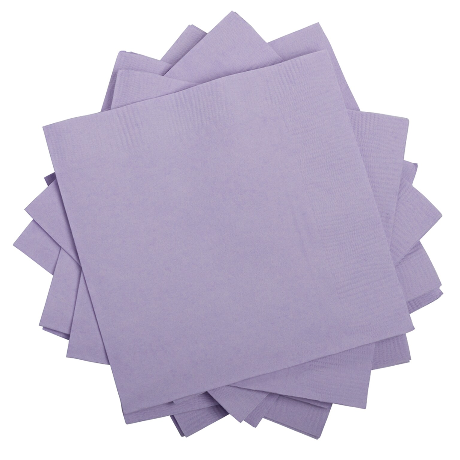 JAM PAPER Small Beverage Napkins, 5 x 5, Lavendar / Light Purple, 50/Pack