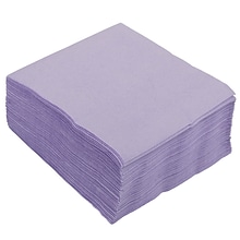 JAM PAPER Small Beverage Napkins, 5 x 5, Lavendar / Light Purple, 50/Pack