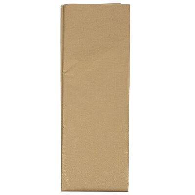 JAM PAPER Tissue Paper, Gold Semi-Metallic, 10 Sheets/Pack