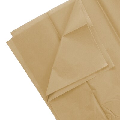 JAM PAPER Tissue Paper, Gold Semi-Metallic, 10 Sheets/Pack