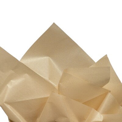 JAM PAPER Tissue Paper, Gold Semi-Metallic, 10 Sheets/Pack