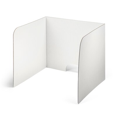 Classroom Products 24 Tall Computer Privacy Shield, White, 10/Box (2410 WH)